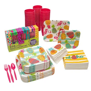 502 Pc. Bulk Pineapple Tableware Kit for 48 Guests - Picture 1 of 1