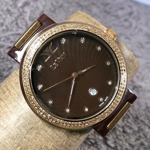 Le Vian Women LV981-DD Pave Diamond Accent Two Tone Quartz 38mm Watch 6 1/4" - Picture 1 of 12