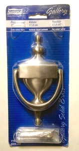 New National Hardware 7" Door Knocker Solid Brass With Satin Nickel Finish - Picture 1 of 1