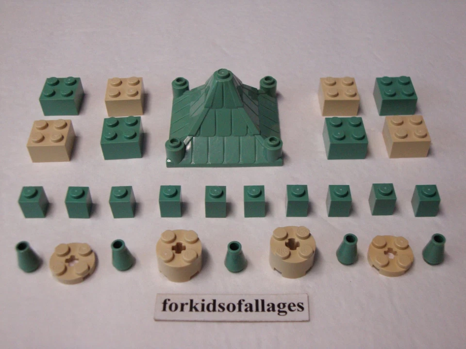 Lego Arena Verde y Tostado Piezas/Piezas Lote #4 Harry Potter Techo, 2x2,1x1 Ladrillos+ Foto 1 de 1