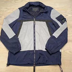 Guess Reflective Navy/Gray Jacket Mens S Full Zip Windbreaker - SEE PICTURES! - Picture 1 of 12
