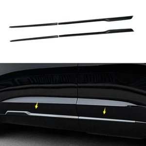 For 2020-2025 Cadillac XT6 black steel Body Side Door Mouldings Cover Trim 2Pcs - Picture 1 of 9