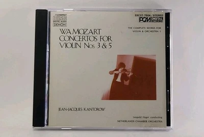 Mozart / Violin Concertos Nos. 3 & 5 Jean-Jacques Kantorow CD Denon Japan w13901 - Image 1 of 4