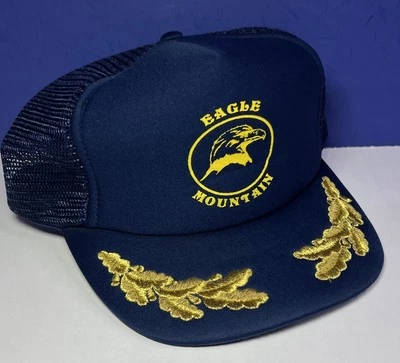 Sombrero de camionero Eagle Mountain vintage huevos revueltos malla protección ropa de trabajo Foto 1 de 4