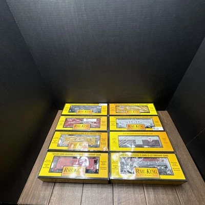 LOTE DE 8 VAGONES DE CARGA RAIL KING MTH TRENES ELÉCTRICOS 0 Y 0-27 Foto 1 de 4