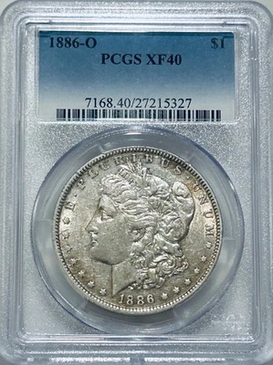 1886 O Morgan Silver Dollar PCGS XF40 Tougher Date Morgan - Image 1 of 4