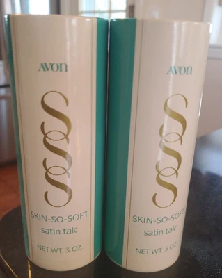 Polvo de talco satinado Avon Skin So Soft SSS 5 oz. Lote de 2 ~ NUEVO Foto 1 de 4