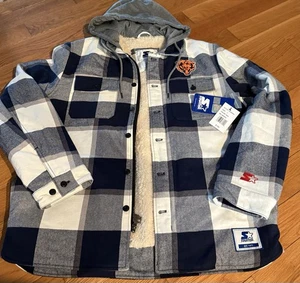 Men’s Large NFL Chicago Bears Starter , Fleece Lined Jacket - Picture 1 of 7