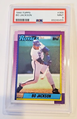 Topps Bo Jackson #300 1990 graduado PSA 9-como nuevo Royals Foto 1 de 2