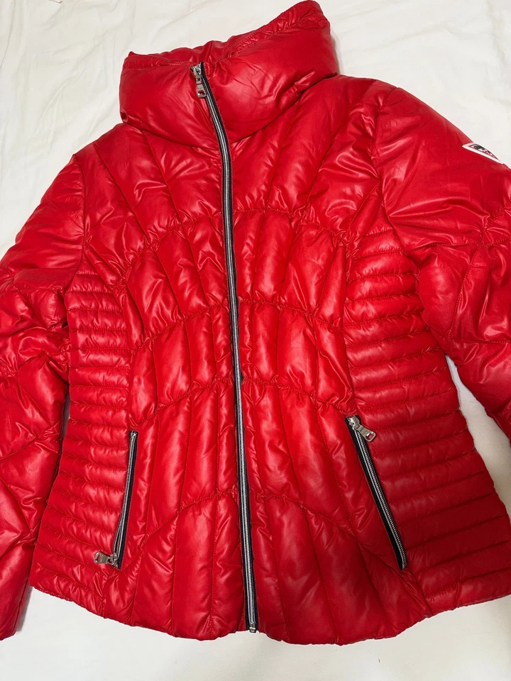 Chaqueta Guess Puffer Mujer Verde Cremallera Completa Acolchada Aislada Talla Grande (delgada) Foto 1 de 4