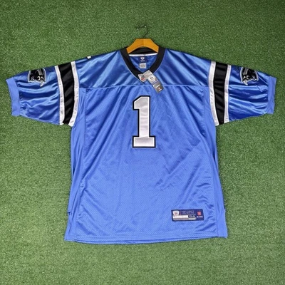 Camiseta deportiva para hombre Reebok On Field Carolina Panthers Cam Newton #1 azul 54 - XXL nueva con etiquetas Foto 1 de 4