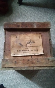 000 Rare VTG Chesapeake Bay Miles Famous OYSTERS J. H. Miles & CO Wood Crate - Picture 1 of 5