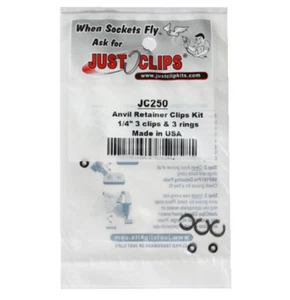 Juego de anillo a presión yunque yunque Just Clips JC250 1/4" 3 piezas ¡HECHO EN EE. UU. - Imagen 1 de 1