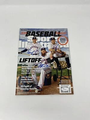 HOUSTON ASTROS SIGNED AUTOGRAPH 2016 FULL ISSUE SPORTS ILLUSTRATED CORREA ALTUVE - Image 1 of 4