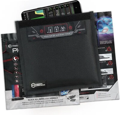 Non-Window Faraday Bag for Phones Signal Blocking Cage Prevents Hacking Tracking - Image 1 of 4