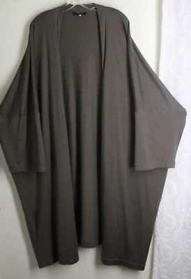 Nuevo Suéter Cárdigan Tejido Jersey Cachemir 45”L Bronce OLIVA Talla 2 Eskandar Foto 1 de 4