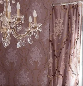DESIGNER GILDE STOFF MARGOT LILA F1597/02 BESTICKTE SEIDENVORHÄNGE KISSEN - Bild 1 von 3