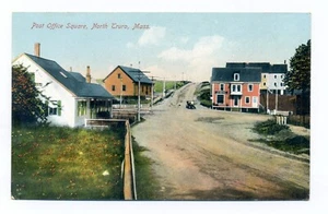 North Truro MA, Plaza de Correos, reuniones de caminos de tierra, postal, flores - Imagen 1 de 2