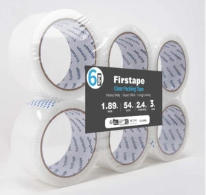 Art3d Packing Tape 6 Roll (54YD; 1.89"/w;2.4mil/thickness ) - Picture 1 of 6