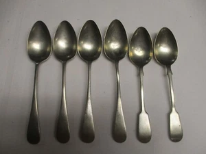 6 ANTIQUE D & A DANIEL & ARTER BRAZILIAN & BENGAL SILVER COFFEE TEASPOONS - Picture 1 of 5