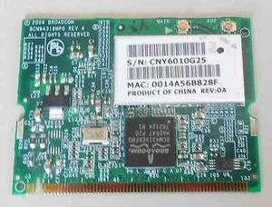 COMPAQ NX6125 NOTEBOOK SCHEDA WIRELESS BCM94318MPG 392557-002 - Imagen 1 de 1