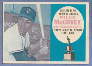 1960 TOPPS  WILLIE McCOVEY ROOKIE #316 NRMT  w/faded front color GIANTS  HOFer