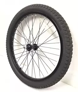 Ruota anteriore in lega per bicicletta 20" nera con pneumatico 1,95 bici BMX #J26 - Foto 1 di 3