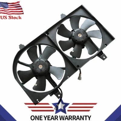 Ventilador de refrigeración de doble radiador para Nissan 2002-2003 Máxima 2002-2004 Infiniti I35 Foto 1 de 4