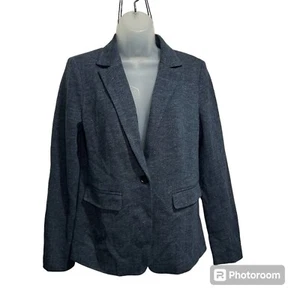 Neu mit Etikett Loft blau Herringbone Flanell Karriere Blazer Jacke Ellbogen Aufnäher Größe 2 - Bild 1 von 7