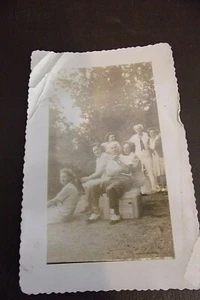 Vintage Black & White Photograph Group Photo  - Picture 1 of 4