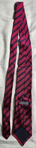 Barneys New York Mens Tie Blue & Red Stripe 100% Silk Made in Italy - Picture 1 of 7