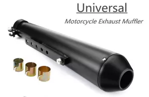 Echappement Moto Universel Cafe Racer Scrambler Megaphone Silencieux Custom rond - Imagen 1 de 1