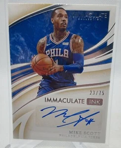 Panini Immaculate Collection 2019-20 #II-MSC Mike Scott Immaculate Ink #/75 - Imagen 1 de 2
