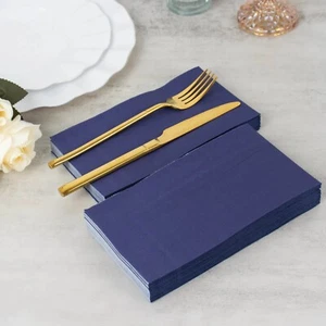NAVY BLUE 50 Soft 2 Ply Dinner Cocktail Paper NAPKINS Party Events Home - Picture 1 of 8