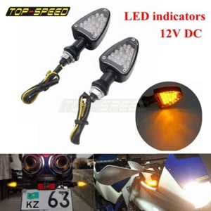 10mm E-mark LED Turn Signals Indicator Light Blinkers Onange For Honda Yamaha - Picture 1 of 9
