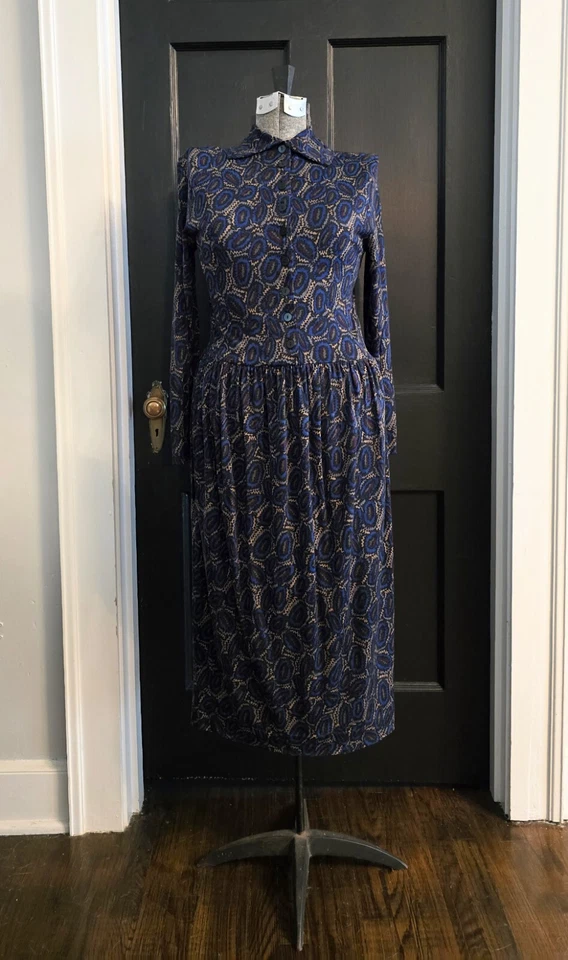 Missoni Orange Label Vintage Paisley Dress Large w/ Pockets - Image 1 of 4