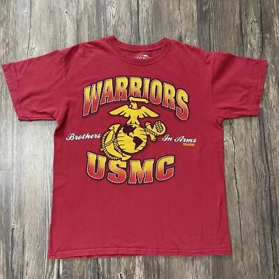 7.62 DISEÑO USMC GUERREROS HERMANOS EN ARMAS HOMBRE OFF DUTY TOP ROJO ESCARLATA TALLA L Foto 1 de 4