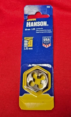 Шестигранная матрица M10 X 1,25 метрическая 1 дюйм Irwin Hanson 9739 10 мм углеродистая сталь США под правую руку - Изображение 1 из 4