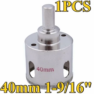 Sierras de agujero de diamante de 40 mm 1-9/16" pulgadas broca para azulejos herramientas de mampostería para piedra vidrio - Imagen 1 de 6