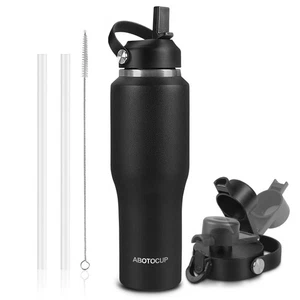 32oz Stainless Steel Water Bottle - Insulated, Double Wall, Leak-proof - Fi - Picture 1 of 6