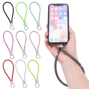 Keychain Diamond Crystal Anti-lost Rope Bright Wrist Straps Phone Accessories - Photo 1 sur 22