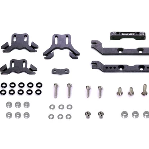 Drift Art DA4 New 1/28 Universal Body Mount Set Black RC Car Mini On Road #97801 - Picture 1 of 4