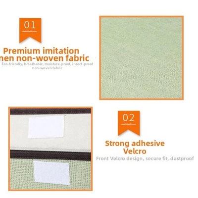 Non Woven Fabric Storage Box Foldable with Dustproof Lid for Clothing and Toys - Image 1 of 4