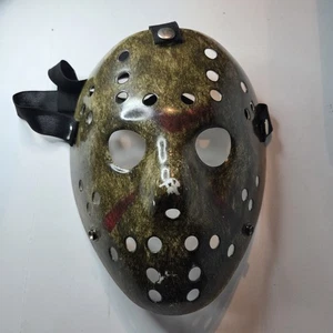 Máscara de hockey de plástico Jason Voorhees disfraz viernes 13 - USADO - Imagen 1 de 13
