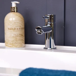 Flode Nuolja Mini Bathroom Mono Basin Tap Mixer Chrome Small Compact - Picture 1 of 5