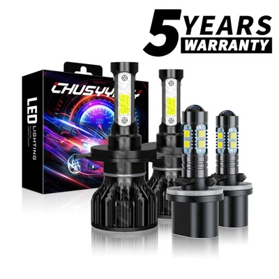 Para Hyundai Tucson 2010 2011 2012 2013 4x Faros LED Hi/Lo + Bombillas antiniebla Foto 1 de 4