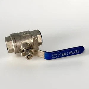 3/4" Ball Valve 316 Stainless Steel Full Port 2 Piece 1000 WOG - Picture 1 of 10