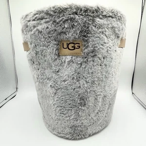 Cubo de basura de piel sintética UGG Dawson gris almacenamiento revestimiento de plástico - Imagen 1 de 11