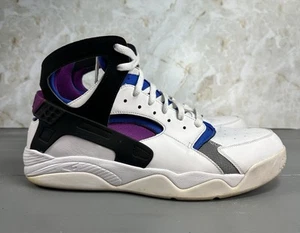 Nike Air Flight Huarache PRM QS White Black 2014 Shoes Size 13 Mens 686203-100 - Picture 1 of 15