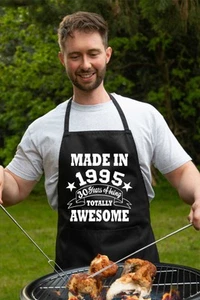  30th Birthday Made In 1995 BBQ Cooking Funny Novelty Apron  - Picture 1 of 4